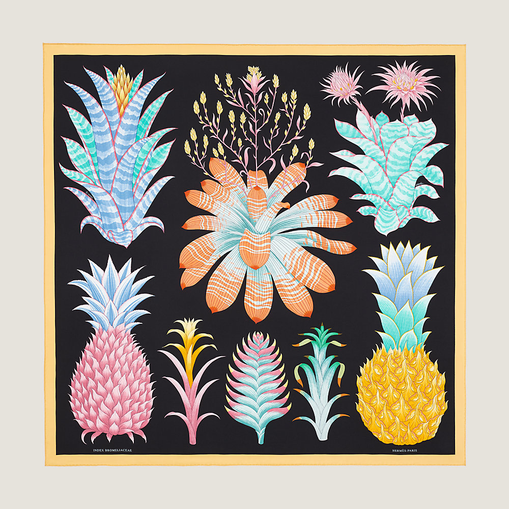 Index Bromeliaceae scarf 90 | Hermès Finland